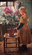 Leon Frederic Rhododendron in Bloom oil painting artist